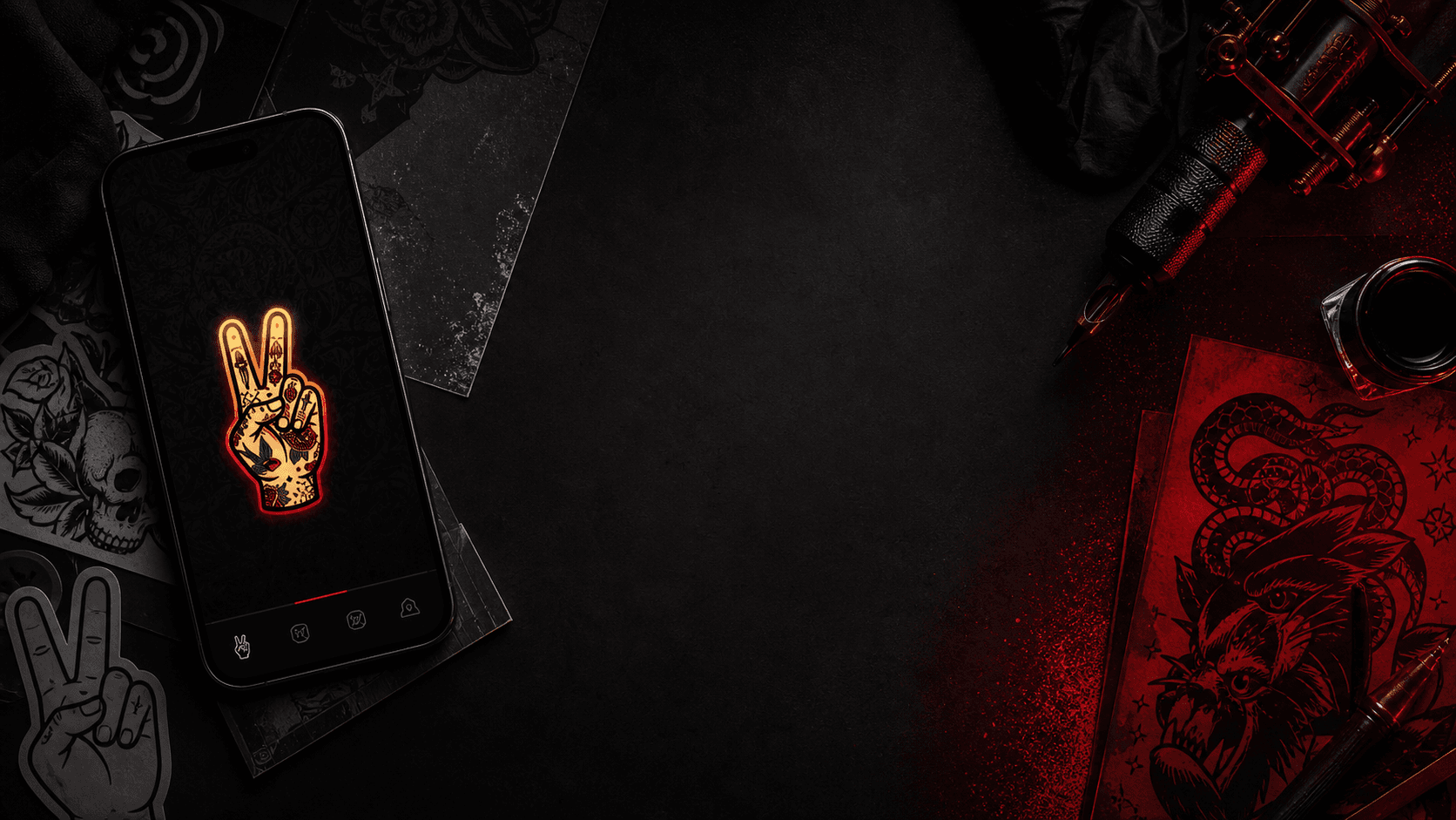 LVL2 tattoo booking app on a mobile device